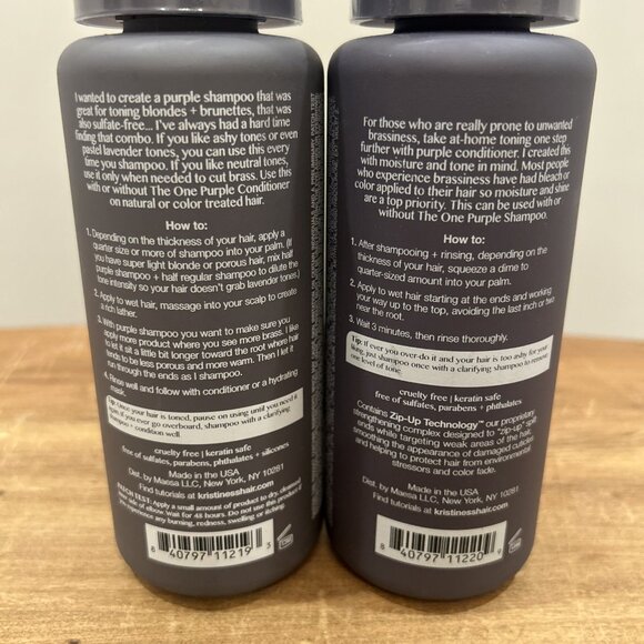 Kristin Ess The One Purple Shampoo and Conditioner Duo 10 oz NEW Sealed - Picture 2 of 2
